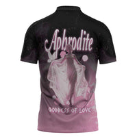 Ancient Greek Aphrodite Zipper Polo Shirt Goddess Of Beauty - Wonder Print Shop