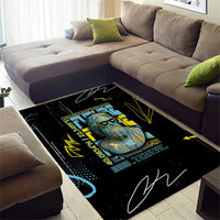 Ancient Greek Zeus Area Rug Futuristic Style - Wonder Print Shop