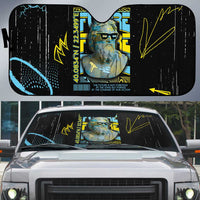 Ancient Greek Zeus Auto Sun Shade Futuristic Style - Wonder Print Shop