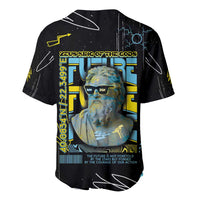 Ancient Greek Zeus Baseball Jersey Futuristic Style - Wonder Print Shop