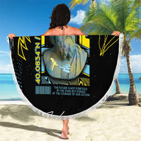 Ancient Greek Zeus Beach Blanket Futuristic Style - Wonder Print Shop