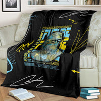 Ancient Greek Zeus Blanket Futuristic Style - Wonder Print Shop