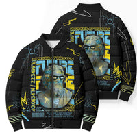 Ancient Greek Zeus Bomber Puffer Jacket Futuristic Style - Wonder Print Shop