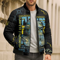 Ancient Greek Zeus Bomber Puffer Jacket Futuristic Style - Wonder Print Shop