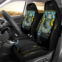 Ancient Greek Zeus Car Seat Cover Futuristic Style - Wonder Print Shop