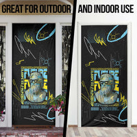 Ancient Greek Zeus Door Cover Futuristic Style - Wonder Print Shop