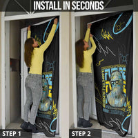 Ancient Greek Zeus Door Cover Futuristic Style - Wonder Print Shop