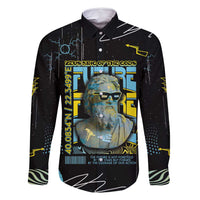 Ancient Greek Zeus Family Matching Long Sleeve Bodycon Dress and Hawaiian Shirt Futuristic Style - Wonder Print Shop