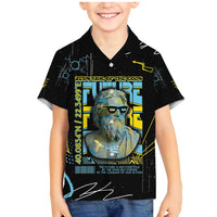 Ancient Greek Zeus Family Matching Mermaid Dress and Hawaiian Shirt Futuristic Style - Wonder Print Shop