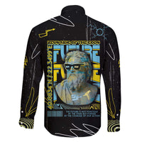 Ancient Greek Zeus Family Matching Off The Shoulder Long Sleeve Dress and Hawaiian Shirt Futuristic Style - Wonder Print Shop