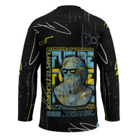 Ancient Greek Zeus Hockey Jersey Futuristic Style - Wonder Print Shop