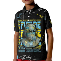 Ancient Greek Zeus Kid Polo Shirt Futuristic Style - Wonder Print Shop
