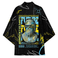 Ancient Greek Zeus Kimono Futuristic Style - Wonder Print Shop