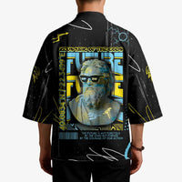 Ancient Greek Zeus Kimono Futuristic Style - Wonder Print Shop