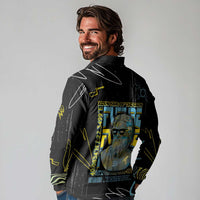 Ancient Greek Zeus Long Sleeve Polo Shirt Futuristic Style - Wonder Print Shop