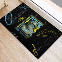 Ancient Greek Zeus Rubber Doormat Futuristic Style - Wonder Print Shop