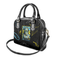 Ancient Greek Zeus Shoulder Handbag Futuristic Style - Wonder Print Shop