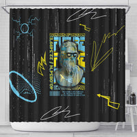 Ancient Greek Zeus Shower Curtain Futuristic Style - Wonder Print Shop