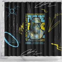 Ancient Greek Zeus Shower Curtain Futuristic Style - Wonder Print Shop