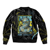 Ancient Greek Zeus Sleeve Zip Bomber Jacket Futuristic Style - Wonder Print Shop