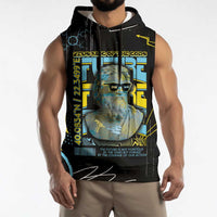 Ancient Greek Zeus Sleeveless Hoodie Futuristic Style - Wonder Print Shop