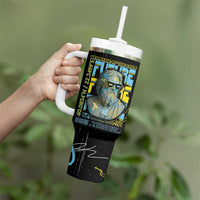 Ancient Greek Zeus Tumbler With Handle Futuristic Style - Wonder Print Shop
