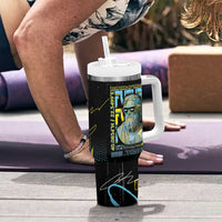 Ancient Greek Zeus Tumbler With Handle Futuristic Style - Wonder Print Shop