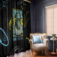 Ancient Greek Zeus Window Curtain Futuristic Style - Wonder Print Shop
