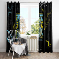 Ancient Greek Zeus Window Curtain Futuristic Style - Wonder Print Shop