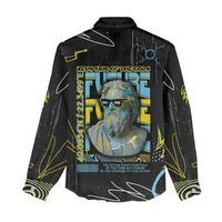 Ancient Greek Zeus Women Casual Shirt Futuristic Style - Wonder Print Shop