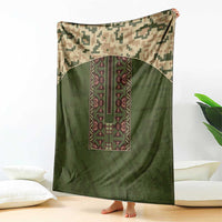 Ukraine Vyshyvanka Motif Blanket Ukrainian Military Style - Wonder Print Shop
