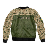 Personalized Ukraine Vyshyvanka Motif Bomber Jacket Ukrainian Military Style - Wonder Print Shop
