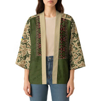 Personalized Ukraine Vyshyvanka Motif Kimono Ukrainian Military Style - Wonder Print Shop