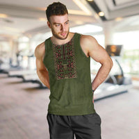 Personalized Ukraine Vyshyvanka Motif Men Tank Top Ukrainian Military Style - Wonder Print Shop