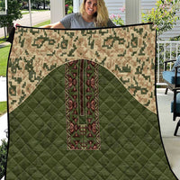 Ukraine Vyshyvanka Motif Quilt Ukrainian Military Style - Wonder Print Shop