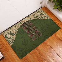 Ukraine Vyshyvanka Motif Rubber Doormat Ukrainian Military Style - Wonder Print Shop