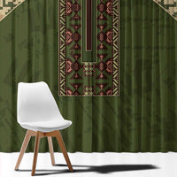 Ukraine Vyshyvanka Motif Window Curtain Ukrainian Military Style - Wonder Print Shop