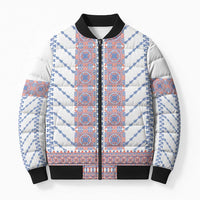 Traditional Romanian Costume Bomber Puffer Jacket National Folk Patterns - Wonder Print Shop