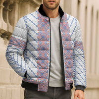 Traditional Romanian Costume Bomber Puffer Jacket National Folk Patterns - Wonder Print Shop
