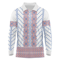 Traditional Romanian Costume Long Sleeve Polo Shirt National Folk Patterns - Wonder Print Shop