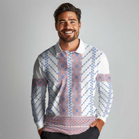 Traditional Romanian Costume Long Sleeve Polo Shirt National Folk Patterns - Wonder Print Shop