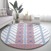 Traditional Romanian Costume Round Carpet National Folk Patterns - Wonder Print Shop