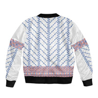 Traditional Romanian Costume Sleeve Zip Bomber Jacket National Folk Patterns - Wonder Print Shop