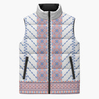 Traditional Romanian Costume Sleeveless Puffer Jacket National Folk Patterns - Wonder Print Shop
