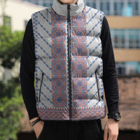 Traditional Romanian Costume Sleeveless Puffer Jacket National Folk Patterns - Wonder Print Shop