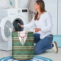 Lithuanian National Costume Laundry Basket Traditional Folk Pattern - Wonder Print Shop