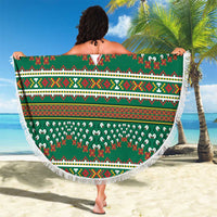 Lithuanian National Costume Beach Blanket Traditional Folk Pattern - Wonder Print Shop