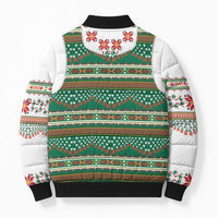 Lithuanian National Costume Bomber Puffer Jacket Traditional Folk Pattern - Wonder Print Shop