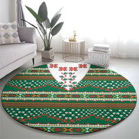 Lithuanian National Costume Round Carpet Traditional Folk Pattern - Wonder Print Shop
