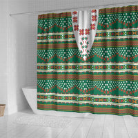Lithuanian National Costume Shower Curtain Traditional Folk Pattern - Wonder Print Shop